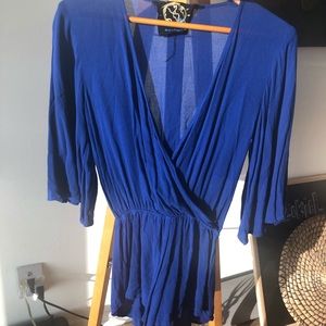 Blue Life Royal Blue Shorts Romper Size XS